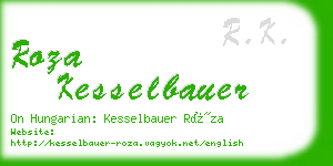 roza kesselbauer business card